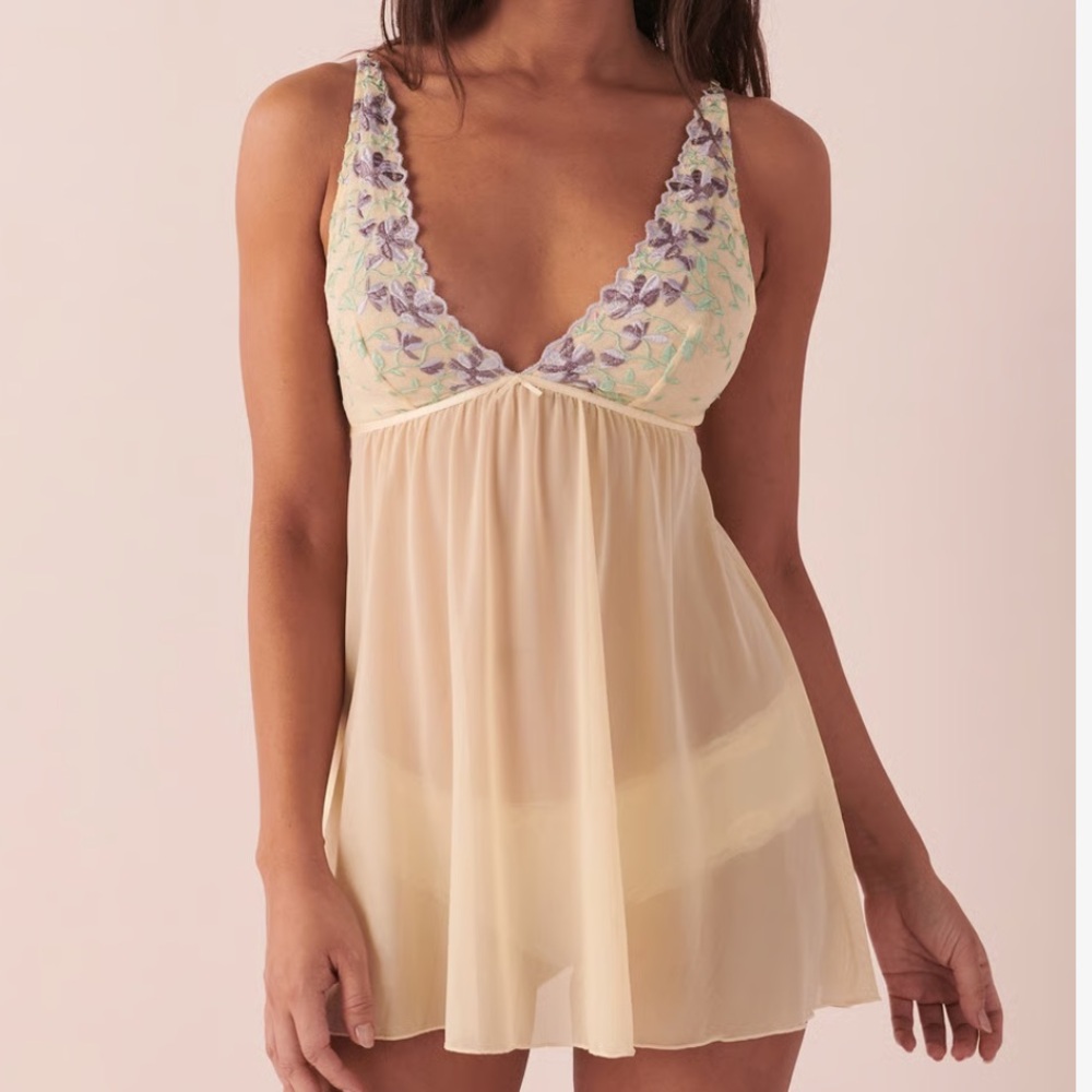 La Vie en Rose Babydoll Lace Top